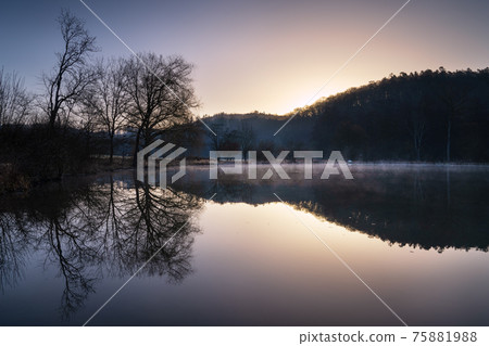 Fishpond, Bergisches Land, Germany Fishpond, Bergisches Land, Germany 75881988