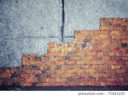 Brick stairs and concrete walls Brick stairs and concrete walls 75883285