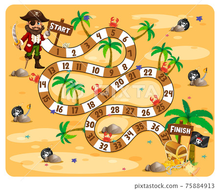 Path board game pirate theme Path board game pirate theme 75884913