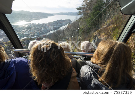 Floyen at sunset. Floyen at sunset. 75887339