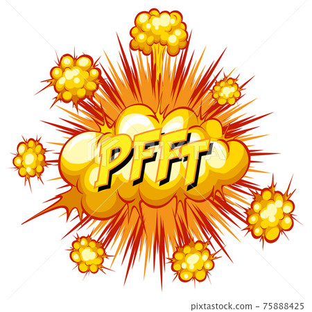 Comic speech bubble with pfft text - Stock Illustration [75888425] - PIXTA