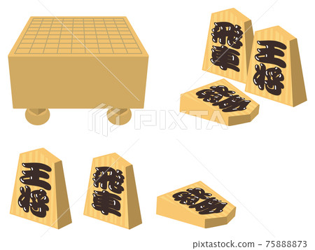 Shogi board and shogi pieces 75888873