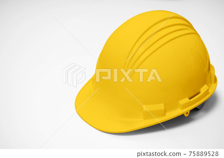 Yellow helmet isolated. Yellow helmet isolated. 75889528
