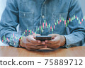 Concept digital money and stock business 75889712
