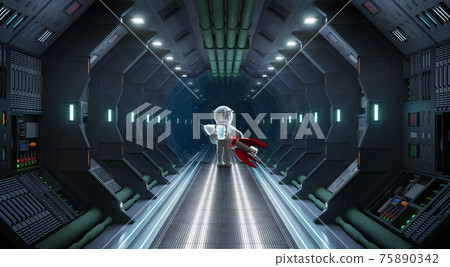 Scifi fiction concept. 3d rendering. Scifi fiction concept. 3d rendering. 75890342