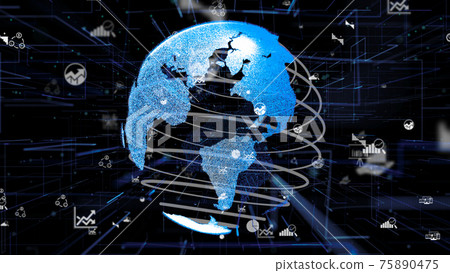 Smart business data analytic technology abstract 75890475