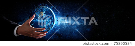 Global network connection covering earth with link of innovative perception 75890584