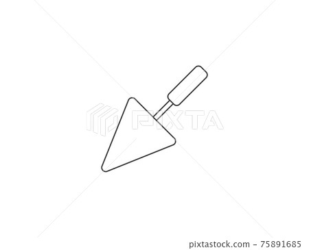 Construction, tool, trowel icon on white background. Vector illustration. Construction, tool, trowel icon on white background. Vector illustration. 75891685