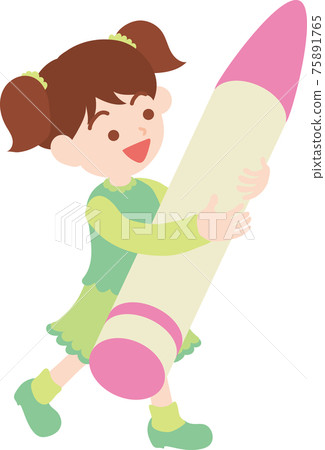 有大蠟筆的孩子 75891765