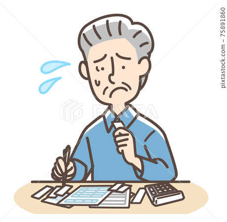 Men filing tax returns 75891860