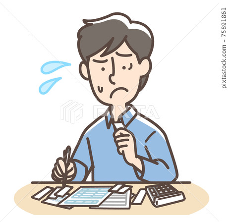 Men filing tax returns 75891861