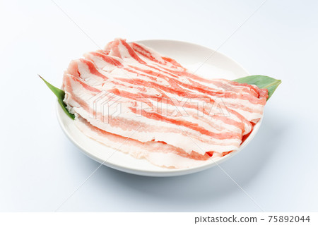 Pork rose meat sliced 75892044