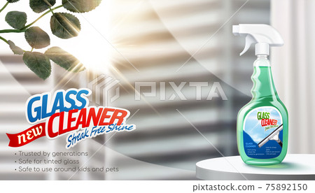 Modern glass cleaner ad banner Modern glass cleaner ad banner 75892150