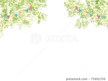 事件背景水彩插圖清新綠色 事件背景水彩插圖清新綠色 75892356