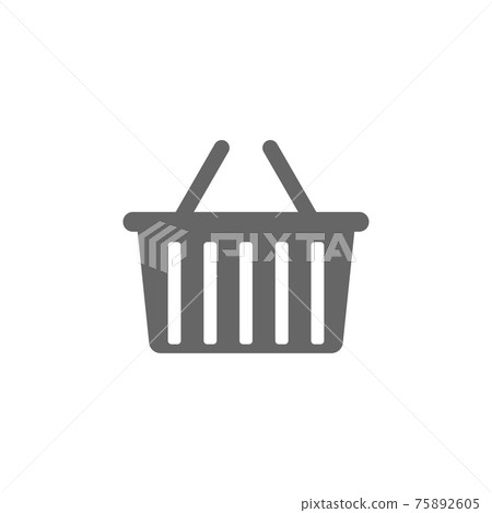 Shopping basket icon. Flat design. Vector illustration. 75892605