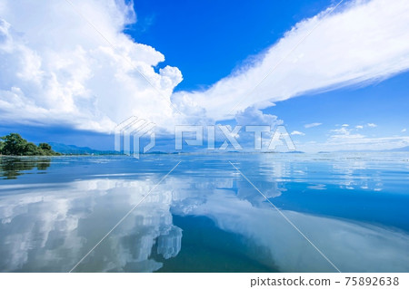 Lake Biwa summer scenery Lake Biwa summer scenery 75892638