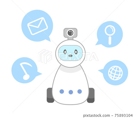 Watching robot and icon Watching robot and icon 75893104