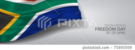 South Africa freedom day vector banner, greeting card. 75893509