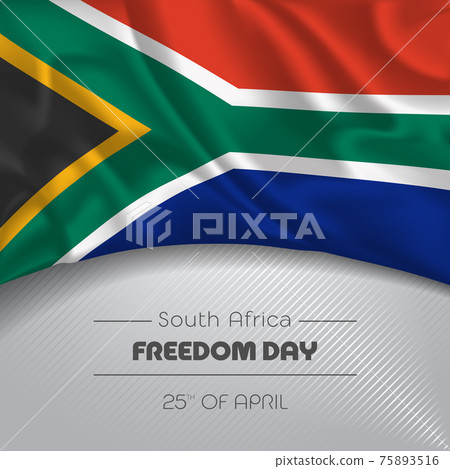 South Africa happy freedom day greeting card, banner vector illustration 75893516