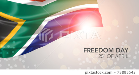 South Africa happy freedom day vector banner, greeting card 75893542