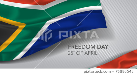 South Africa happy freedom day greeting card, banner with template text vector illustration 75893543