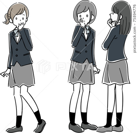 High school girl who cares about conversation High school girl who cares about conversation 75894776