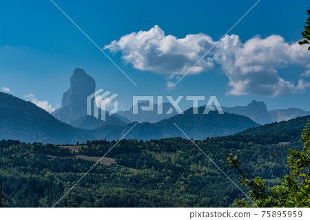 Mont Aiguille in the French Vercors mountains in France 75895959