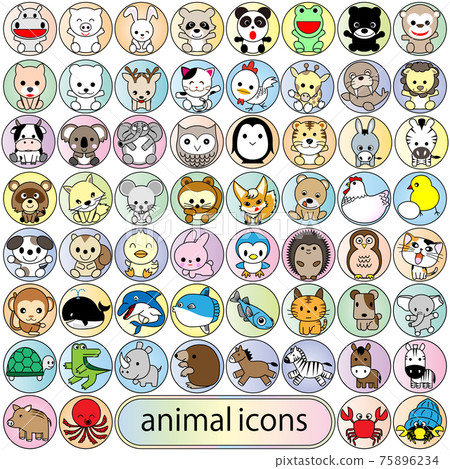 60 animal icon set 02 60 animal icon set 02 75896234