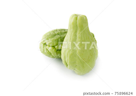 fresh chayote an isolated on white background 75896624