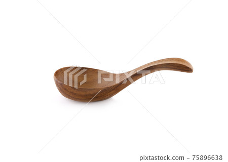 Wooden spoon isolated on the white background Wooden spoon isolated on the white background 75896638