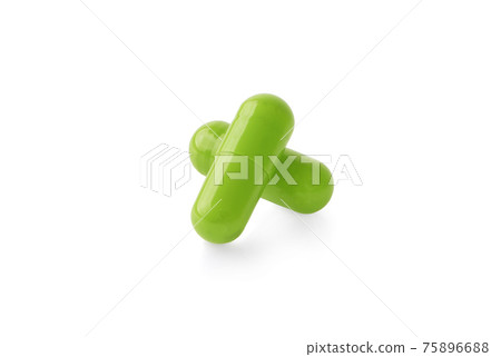 green capsules isolated on white background green capsules isolated on white background 75896688