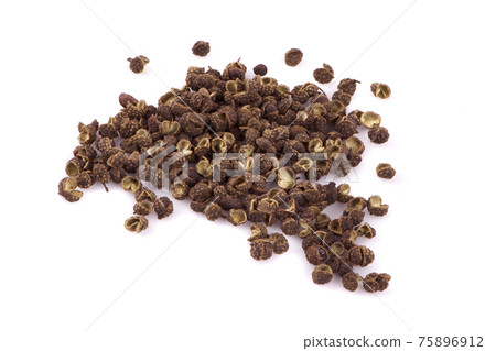 Sichuan pepper isolated on white background 75896912
