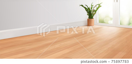 Blur living room with wood floor Blur living room with wood floor 75897783