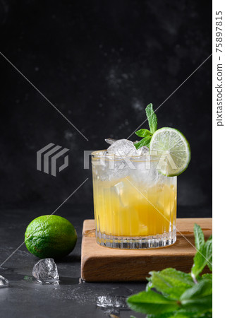 Mai Tai Classic rum cocktail. Tropical lemonade. Mai Tai Classic rum cocktail. Tropical lemonade. 75897815