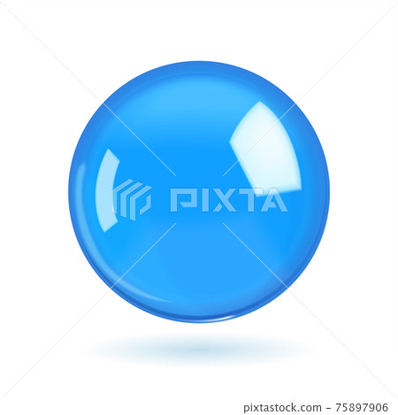 Floating blue bubble 75897906