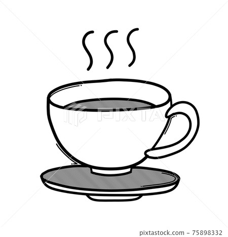 Coffee cup doodle vector icon. Drawing sketch illustration hand drawn line eps10 75898332