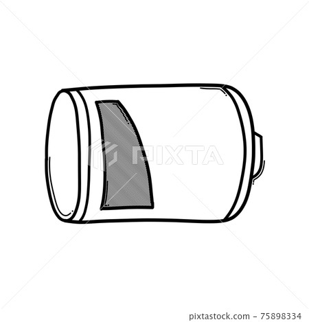 Low battery doodle vector icon. Drawing sketch illustration hand drawn line eps10 75898334