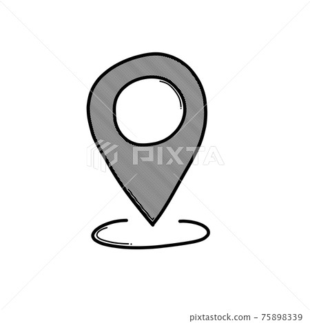 Location doodle vector icon. Drawing sketch illustration hand drawn line eps10 75898339