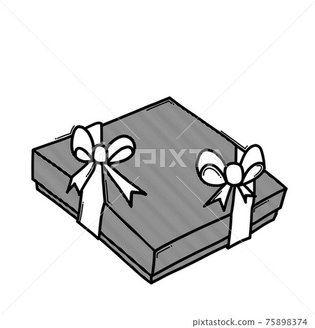 Gift box doodle icon drawing sketch hand drawn Vector Image