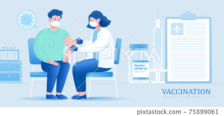 Taking vaccine in hospital Taking vaccine in hospital 75899061