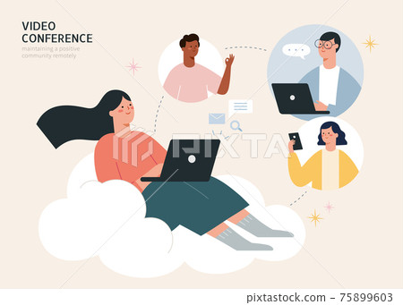 Video conference with customers 75899603