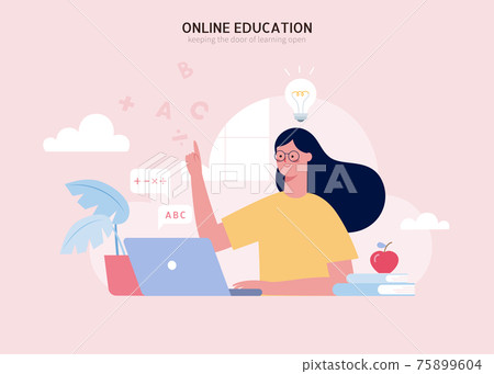 Online education concept 75899604