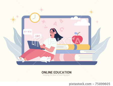 Tutorial and homeschooling concept 75899605