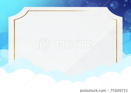 Cloud background rectangular square frame white Cloud background rectangular square frame white 75899731