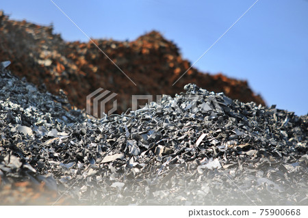 Stacked metal industrial waste Stacked metal industrial waste 75900668
