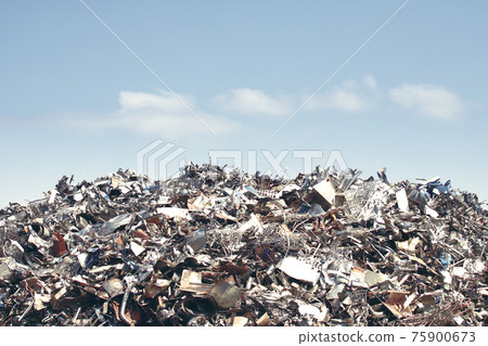 Stacked metal industrial waste Stacked metal industrial waste 75900673