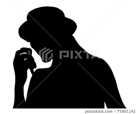 一個拿起話筒熱情唱歌的歌手 75901242