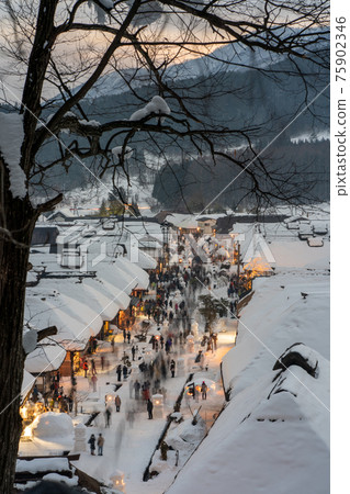大內宿雪祭夜景 75902346