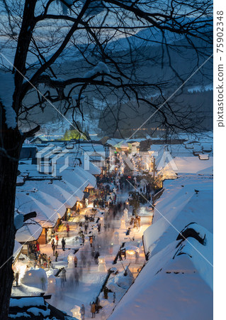 大內宿雪祭夜景 75902348