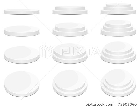 Round stage podium vector design illustration isolated on white background Round stage podium vector design illustration isolated on white background 75903060